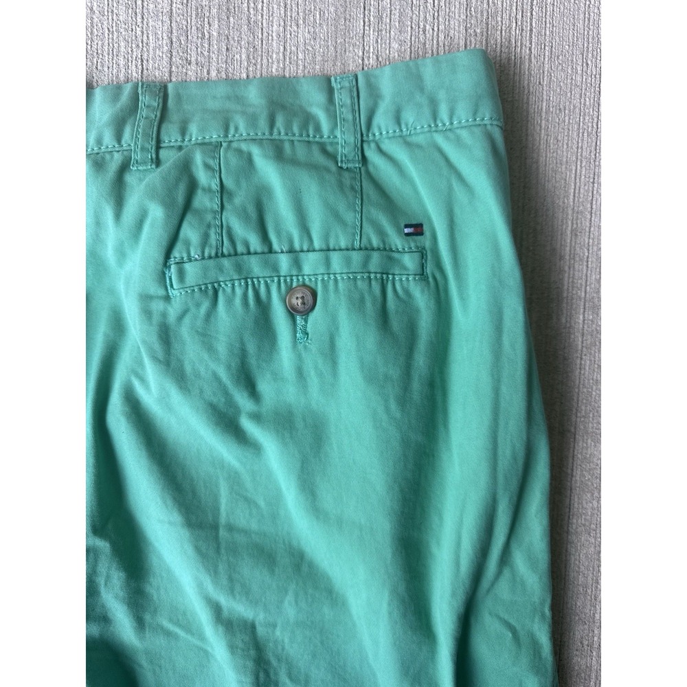 Tommy Hilfiger THFlex Mens Chinos Green Flat Front Pants 38x29 - Picture 9 of 9